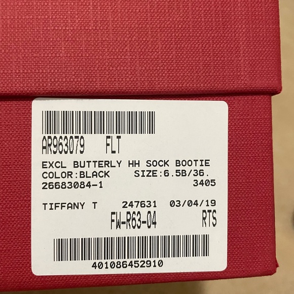 NEW!  Valentino Tiffany Butterfly Sock Booties - 6.5 - Picture 6 of 11